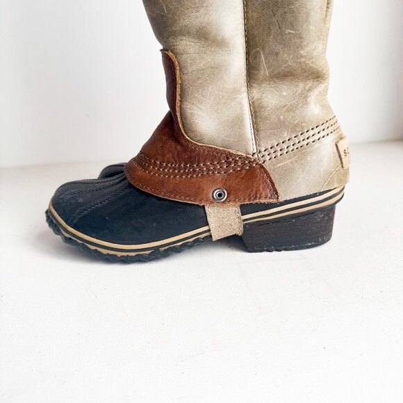 Sorel Leather Two Tone Knee High Winter Boots 36 - Picture 5 of 7